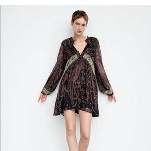 Zara Flowy Printed Dress